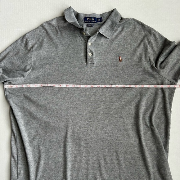 Polo Ralph Lauren Polo Shirt Men's Gray Pony Classic Fit Soft Cotton XXL - Picture 6 of 11